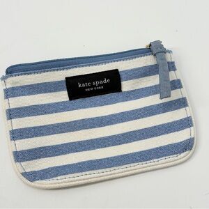 Kate Spade Blue and White Striped Wallet